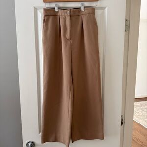 Maje Wide Leg Tan Trousers